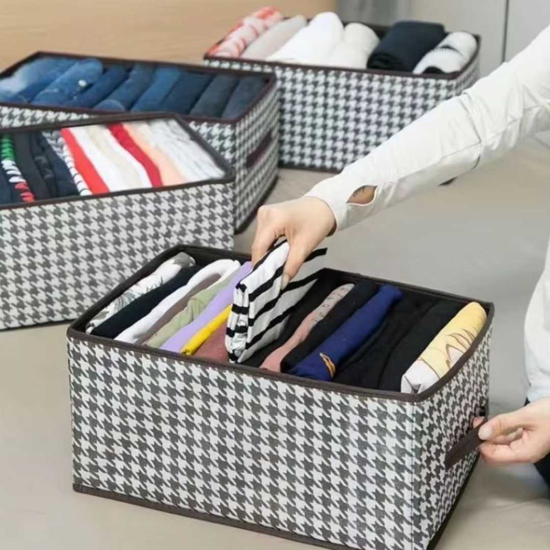 Printed Cloth Organizer Box – Stylish & Spacious Wardrobe Storage BD ...